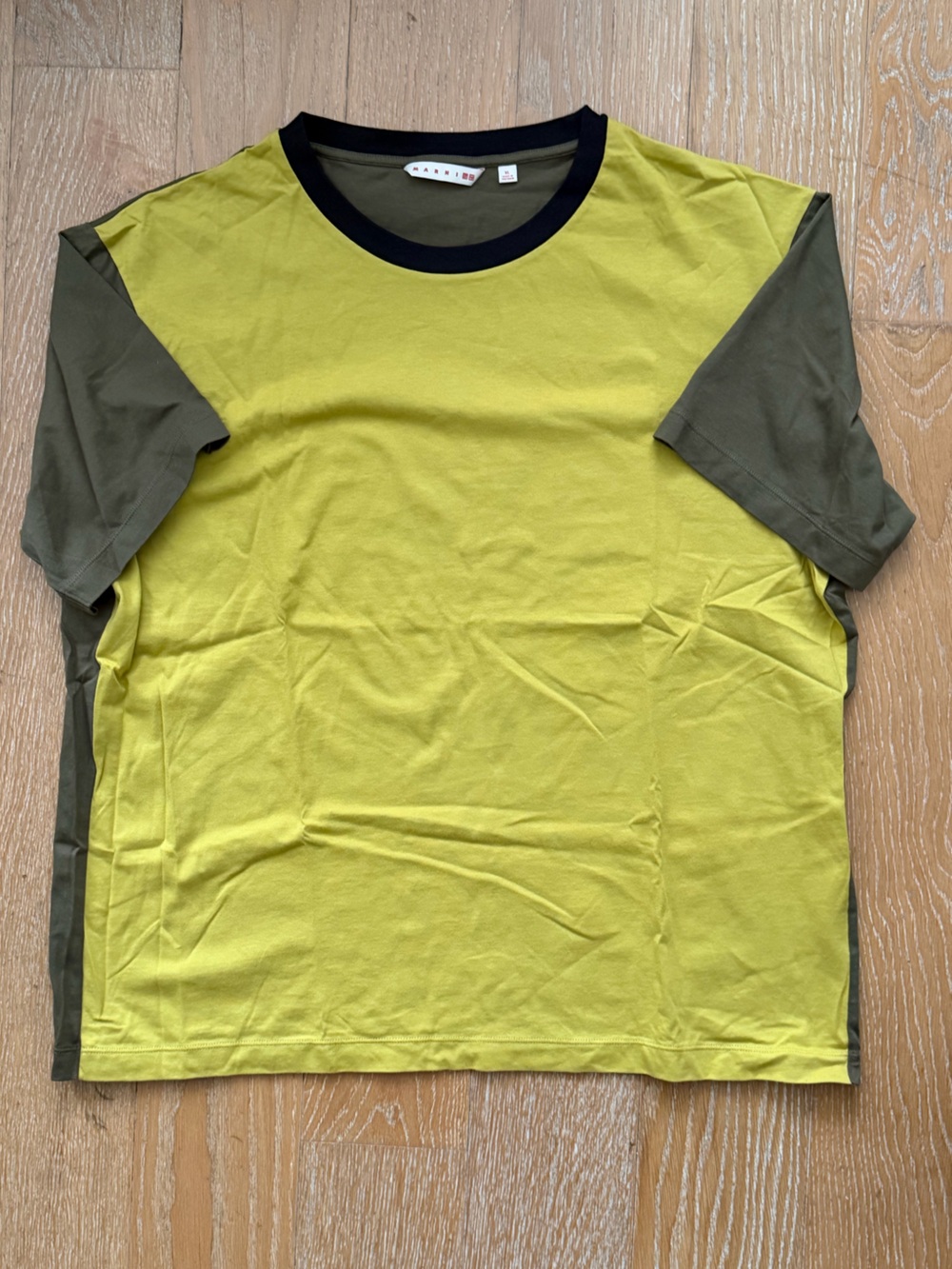 Marni Olive Green Body with Black Trim T-Shirt